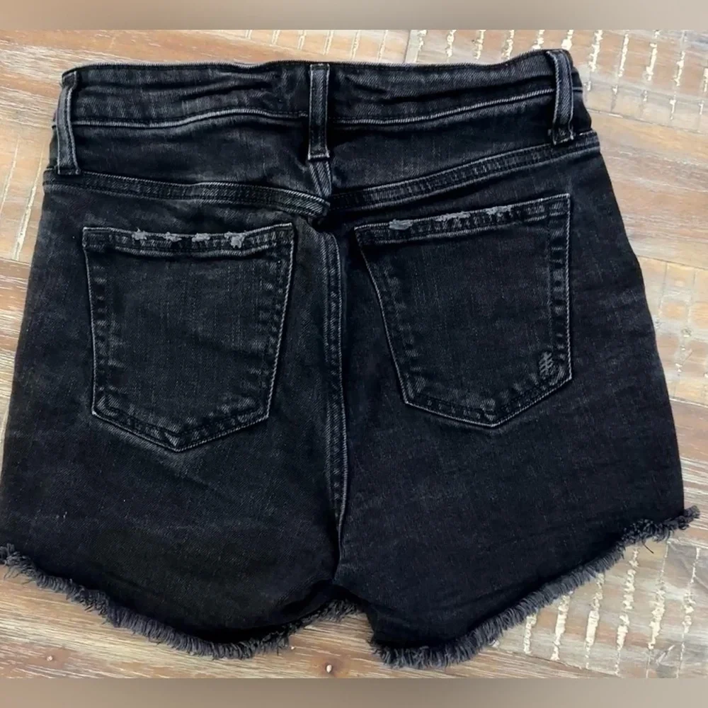 Silver Jean Co womens black Hi Rise Beau Shorts W25 L3.5